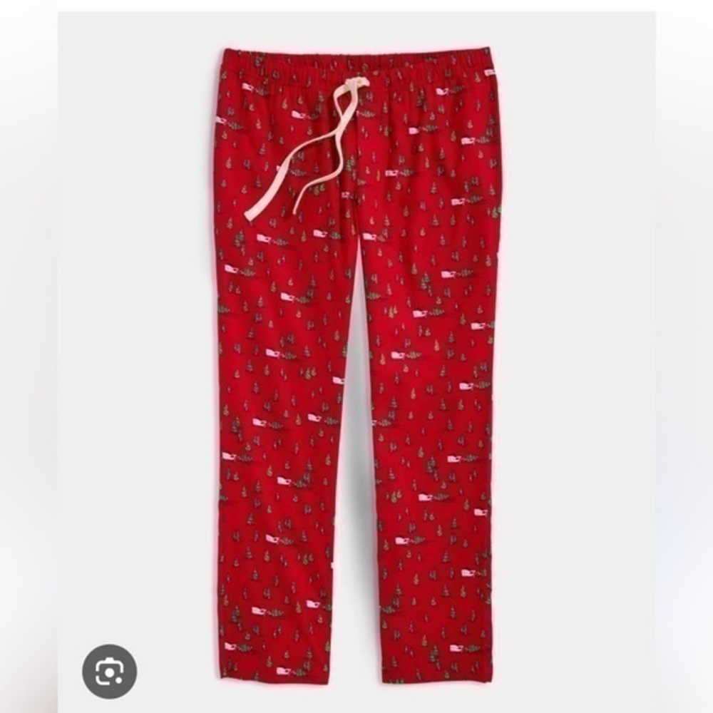 Vineyard Vines Men’s Flannel Lounge Pants - Tree Farm Whale NWT Size Small
